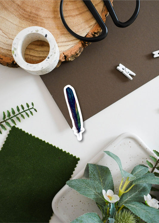Magpie Feather Vinyl Sticker