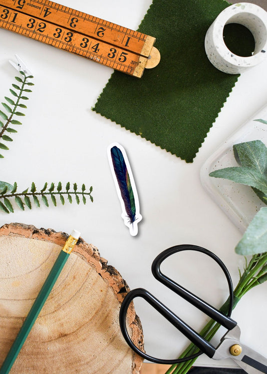 Magpie Feather Vinyl Sticker