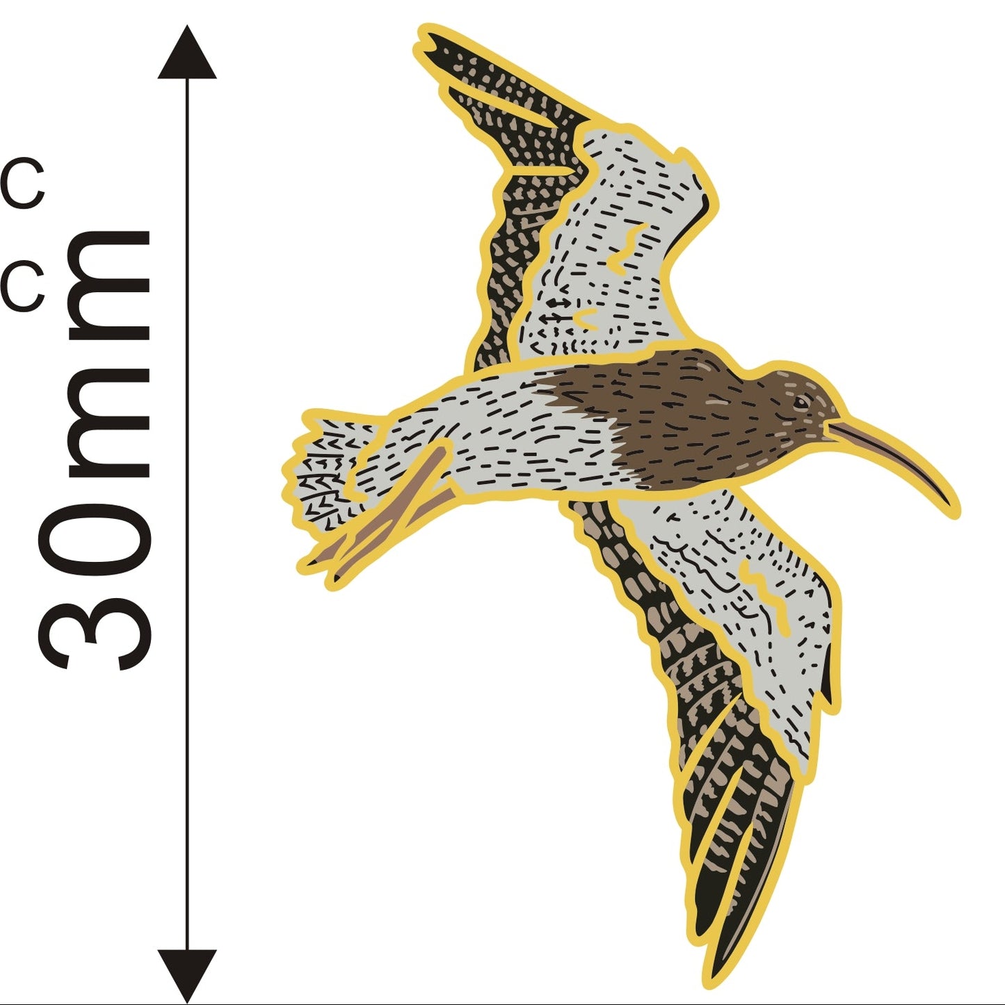 Eurasian Curlew Enamel Pin