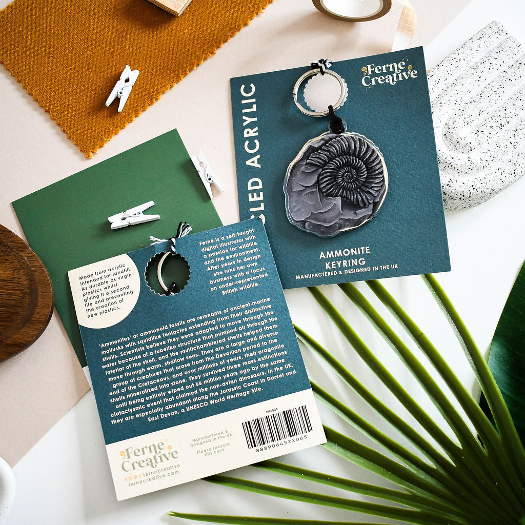 Ammonite Recycled Plastic Keyring