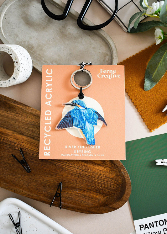 Kingfisher Recycled Plastic Keyring