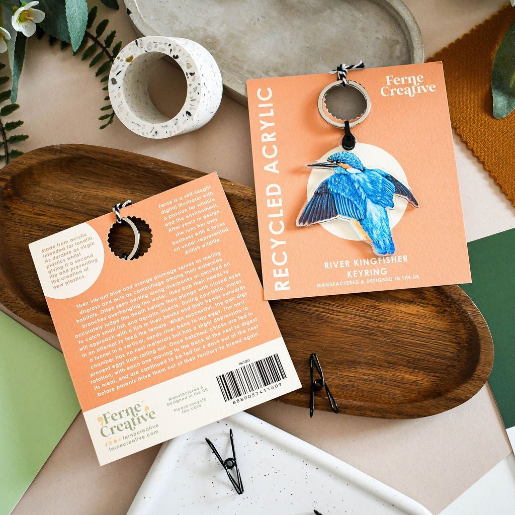 Kingfisher Recycled Plastic Keyring