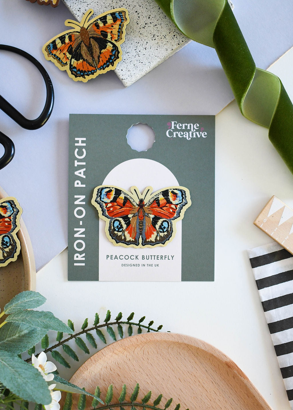 Peacock Butterfly Iron-on Patch