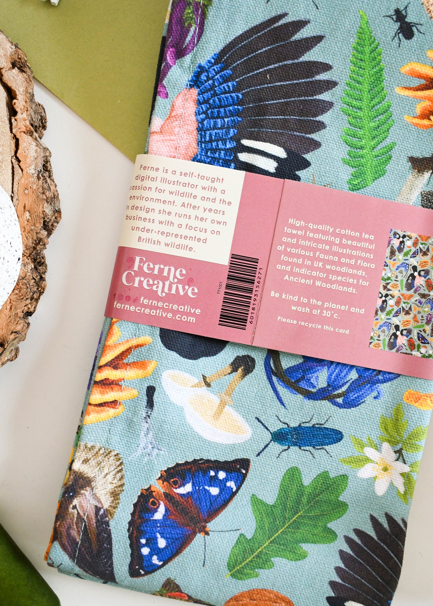 Ancient Woodland Nature Tea Towel