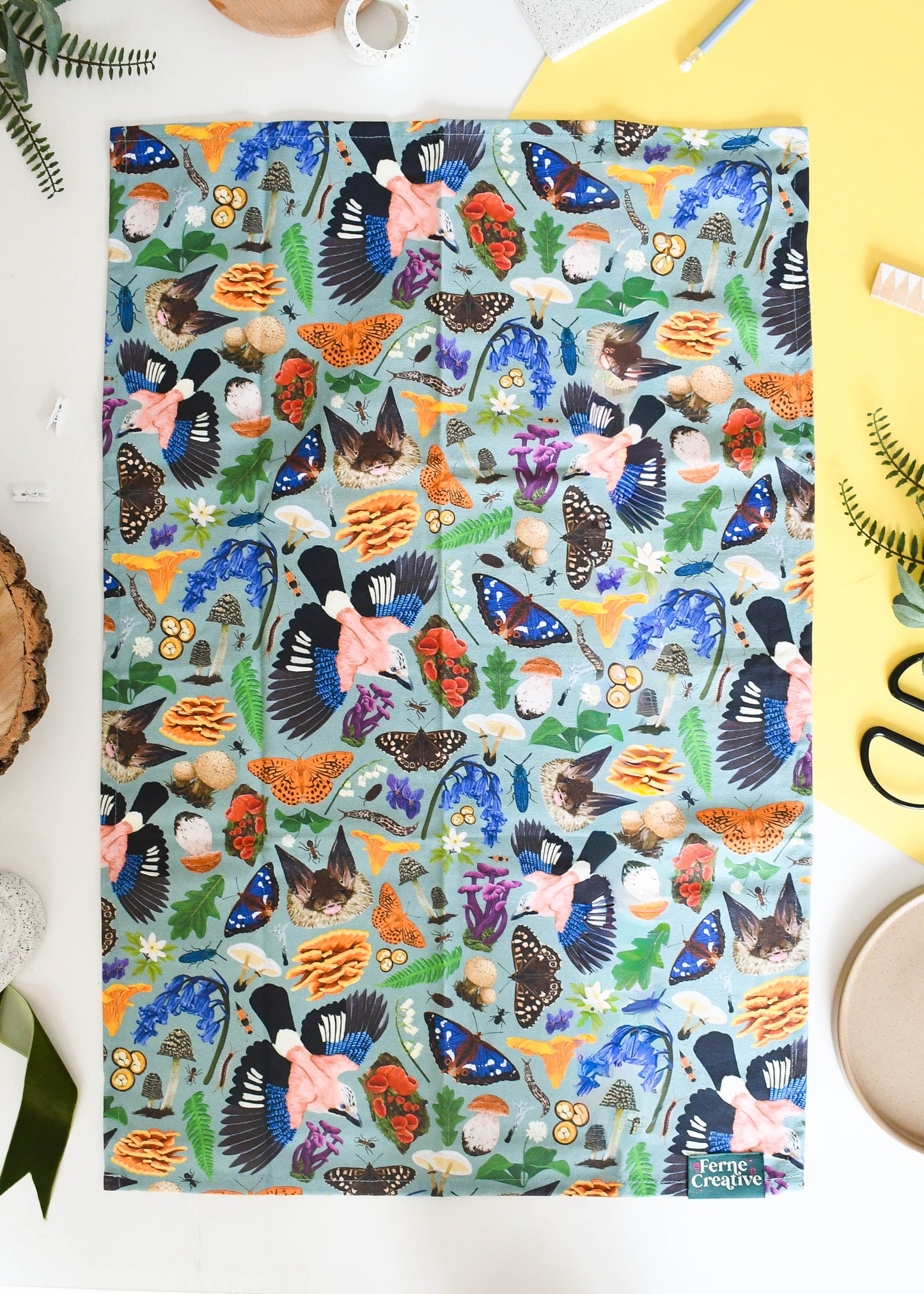 Ancient Woodland Nature Tea Towel