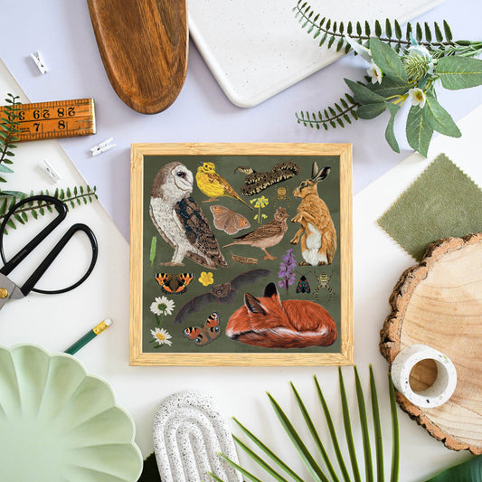 Grassland Wildlife Print