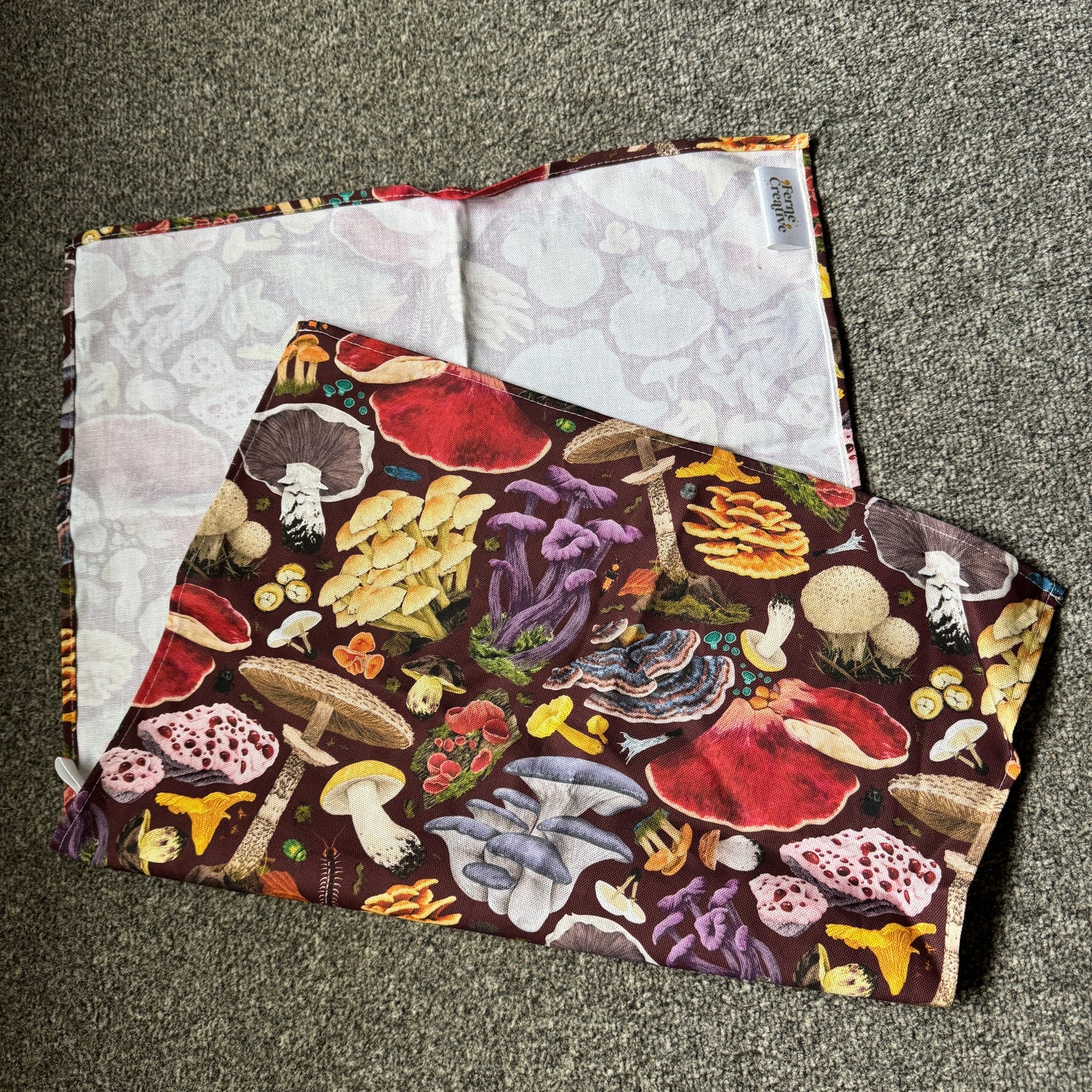 British Fungi Tea Towel with Hanging Loop