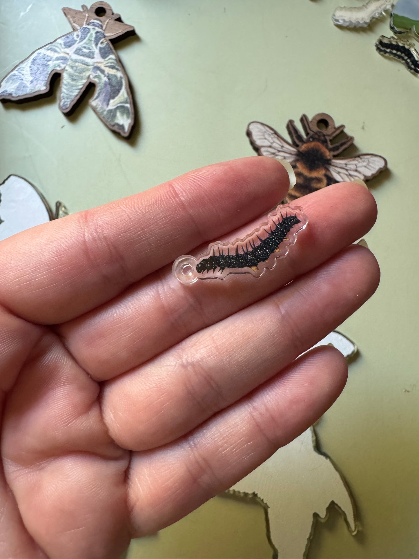 Seconds Crow, Magpie, Kingfisher, Butterfly, Moth & Bee loose charms