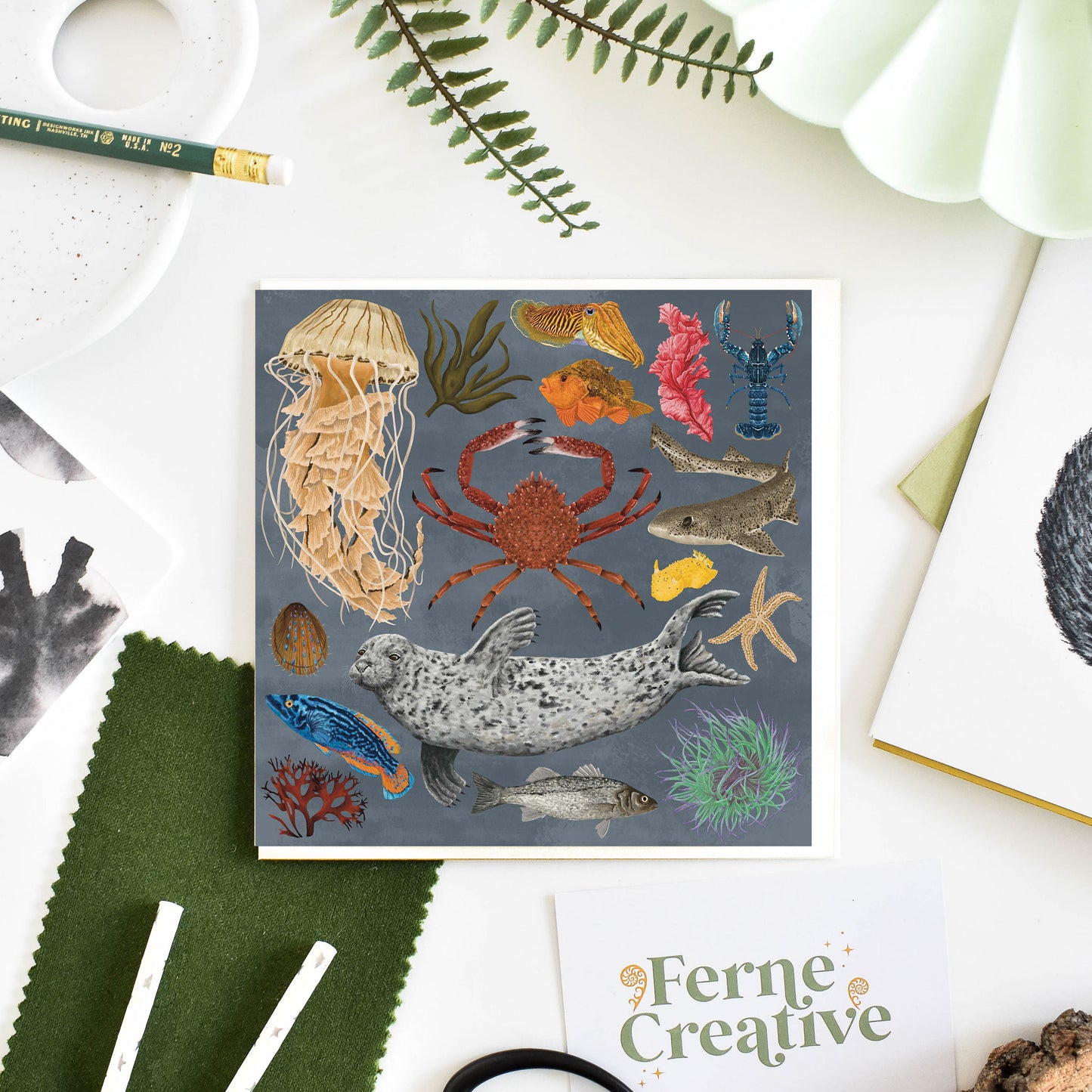 Kelp Forest Marine Wildlife Greeting Card