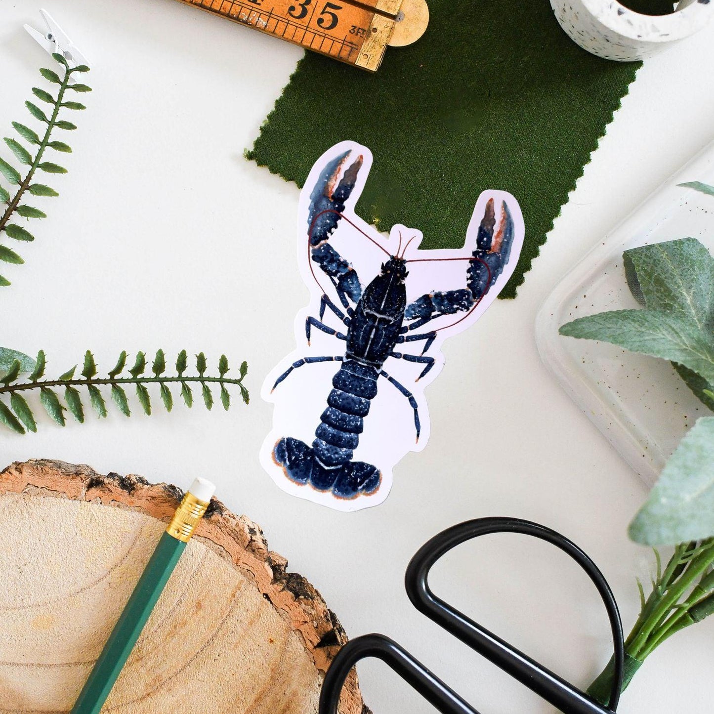 Common European Lobster Vinyl Sticker, Ocean Decor, Cute Crab Art, Marine Life, Waterproof & Durable, Gift for Lobster Lovers