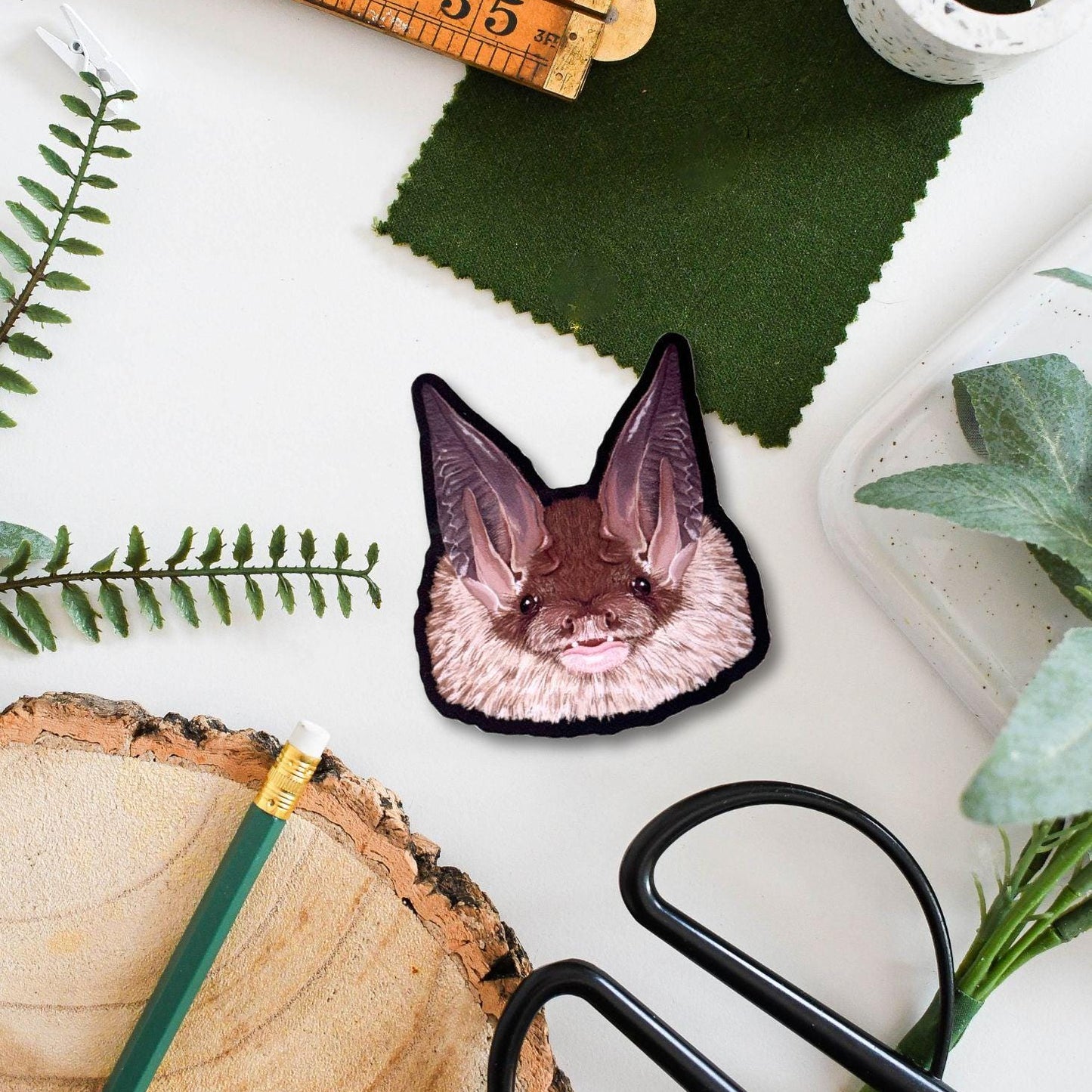 Long-eared Bat Sticker | Cute Animal Decor | Wildlife Gift | Laptop & Water Bottle Decal | Nature Lover's Accessory