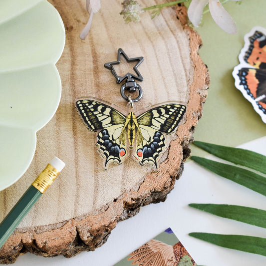 Swallowtail Butterfly Keychain, Butterfly Lover Gift, Butterfly Charm, Nature Lover Gift, Entomology keyring, Insect Keychain, Insect Lovers