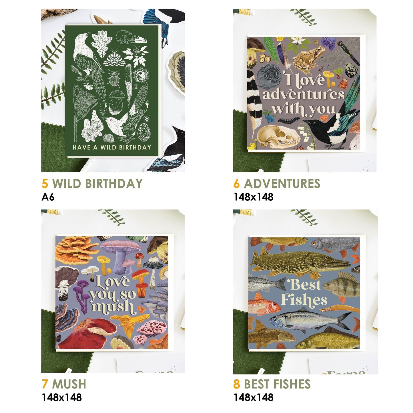 Second Sale, Mystery card bundle, Wildlife Greetings card, Nature Card, Naturalist gift, British wildlife Art, Blank Note Card, Bird Card