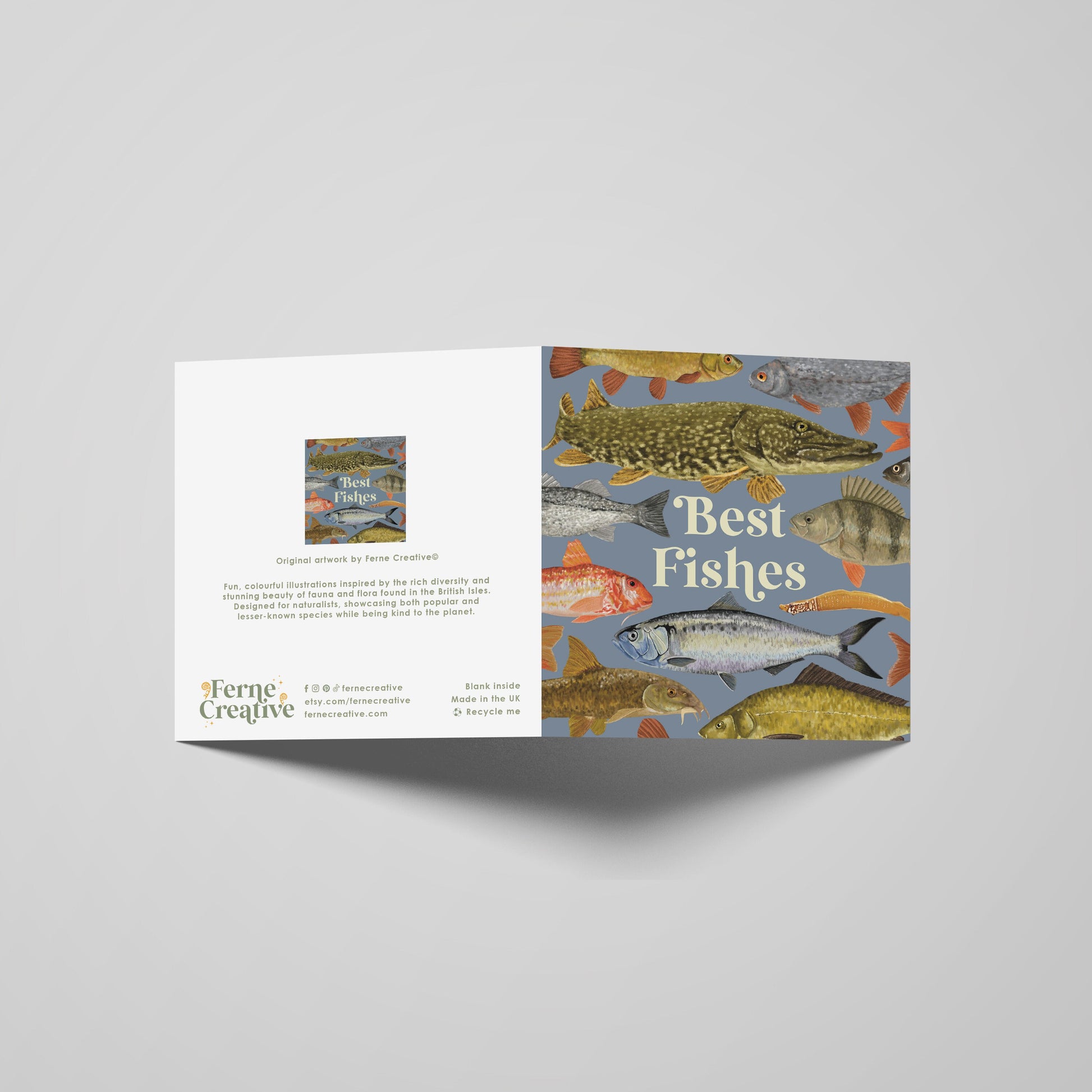 Best Fishes Card, Fish Lover Gift, Fisherman Gift, Fishing Lover, Fathers Day Card, Funny Birthday Card, Animal Pun, Humour Card, Pun Card