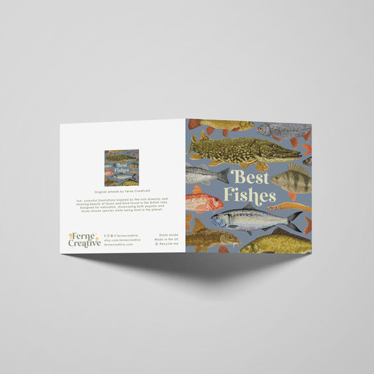 Best Fishes Card, Fish Lover Gift, Fisherman Gift, Fishing Lover, Fathers Day Card, Funny Birthday Card, Animal Pun, Humour Card, Pun Card
