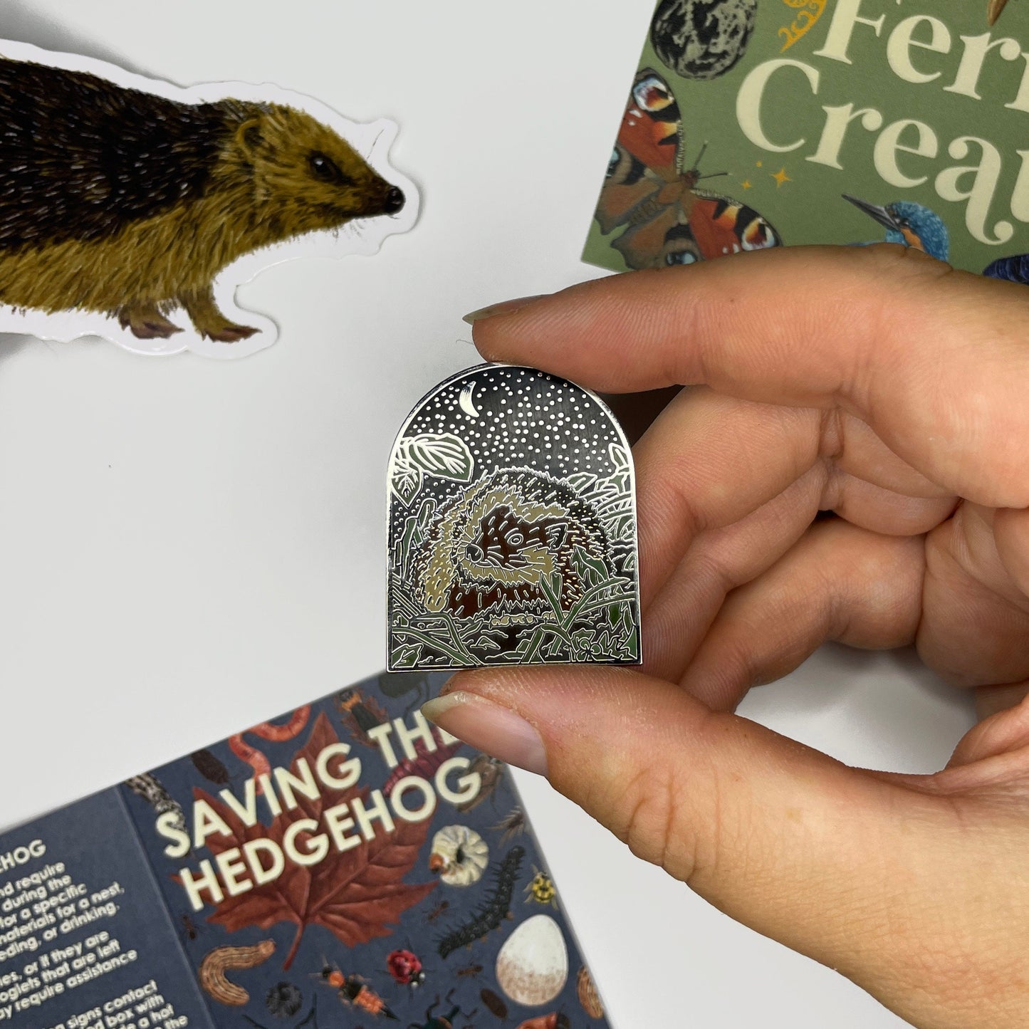 Hedgehog Conservation Enamel Pin