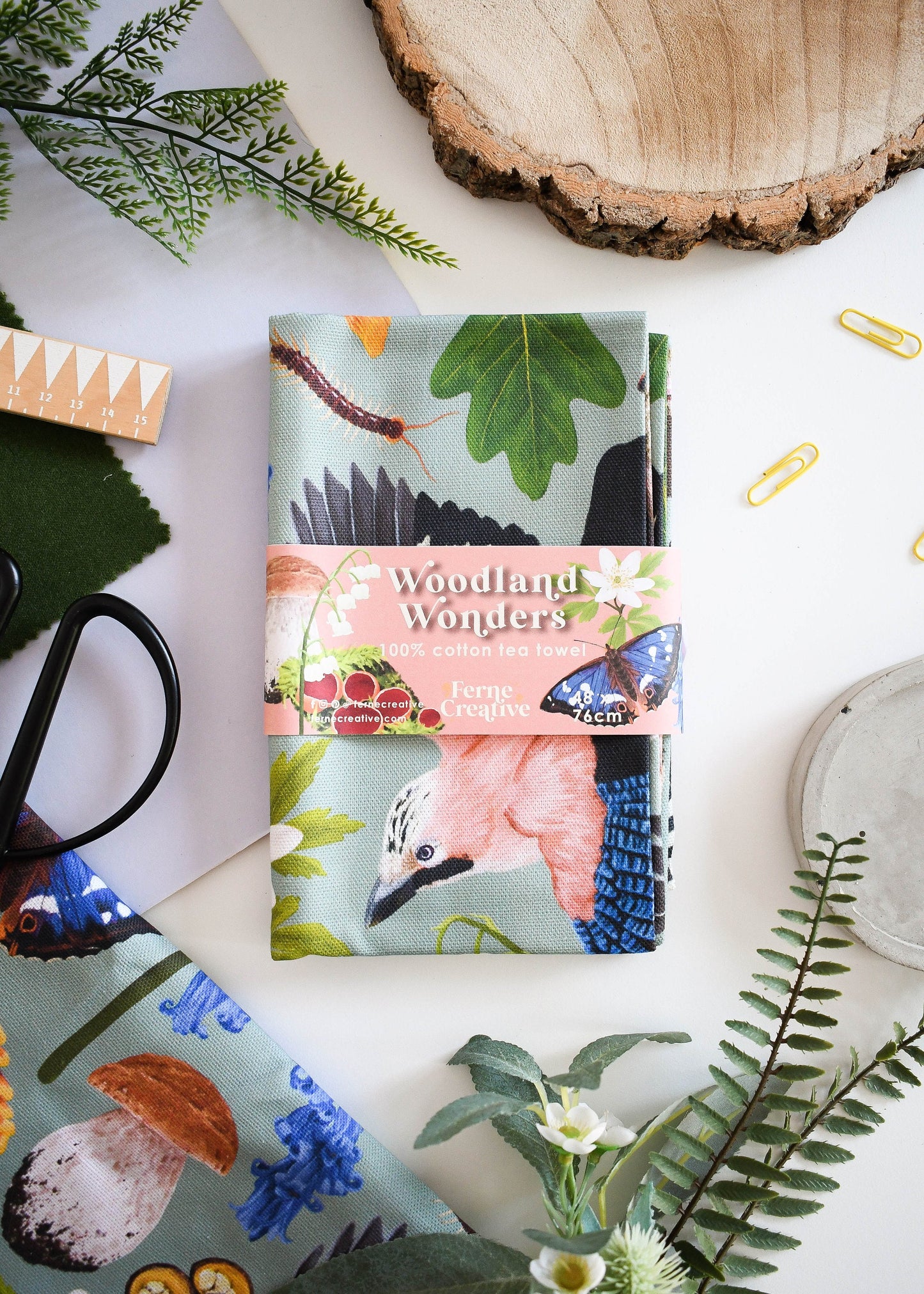 Ancient Woodland Nature Tea Towel