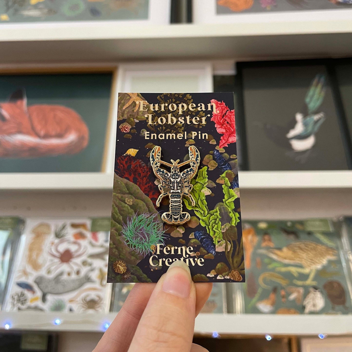 European Lobster Enamel Pin