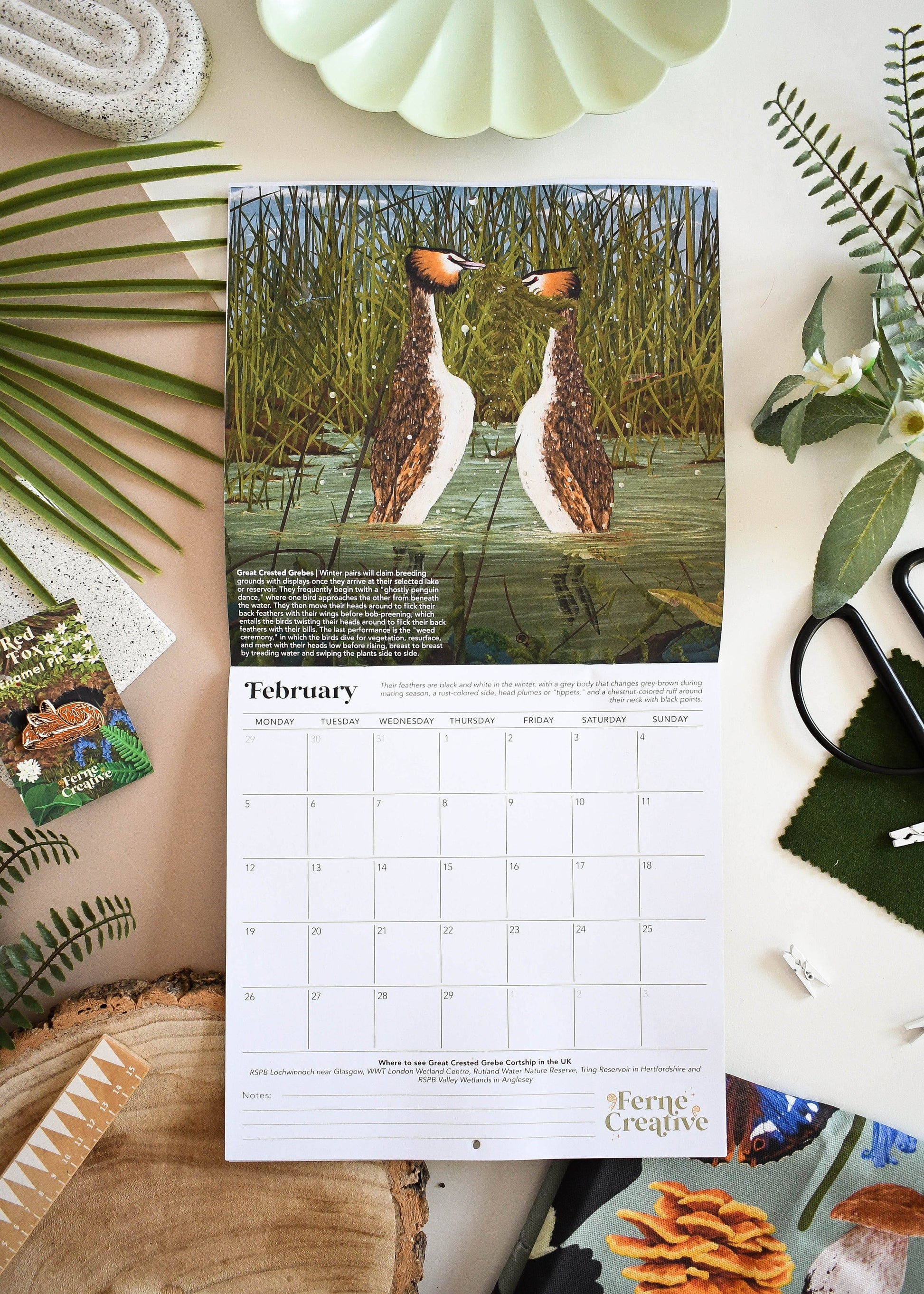 2024 British Wildlife Wall Calendar, Home Organisation, Perfect Planner for Nature Lovers, Unique Eco-friendly Gift, Wildlife Lovers gift
