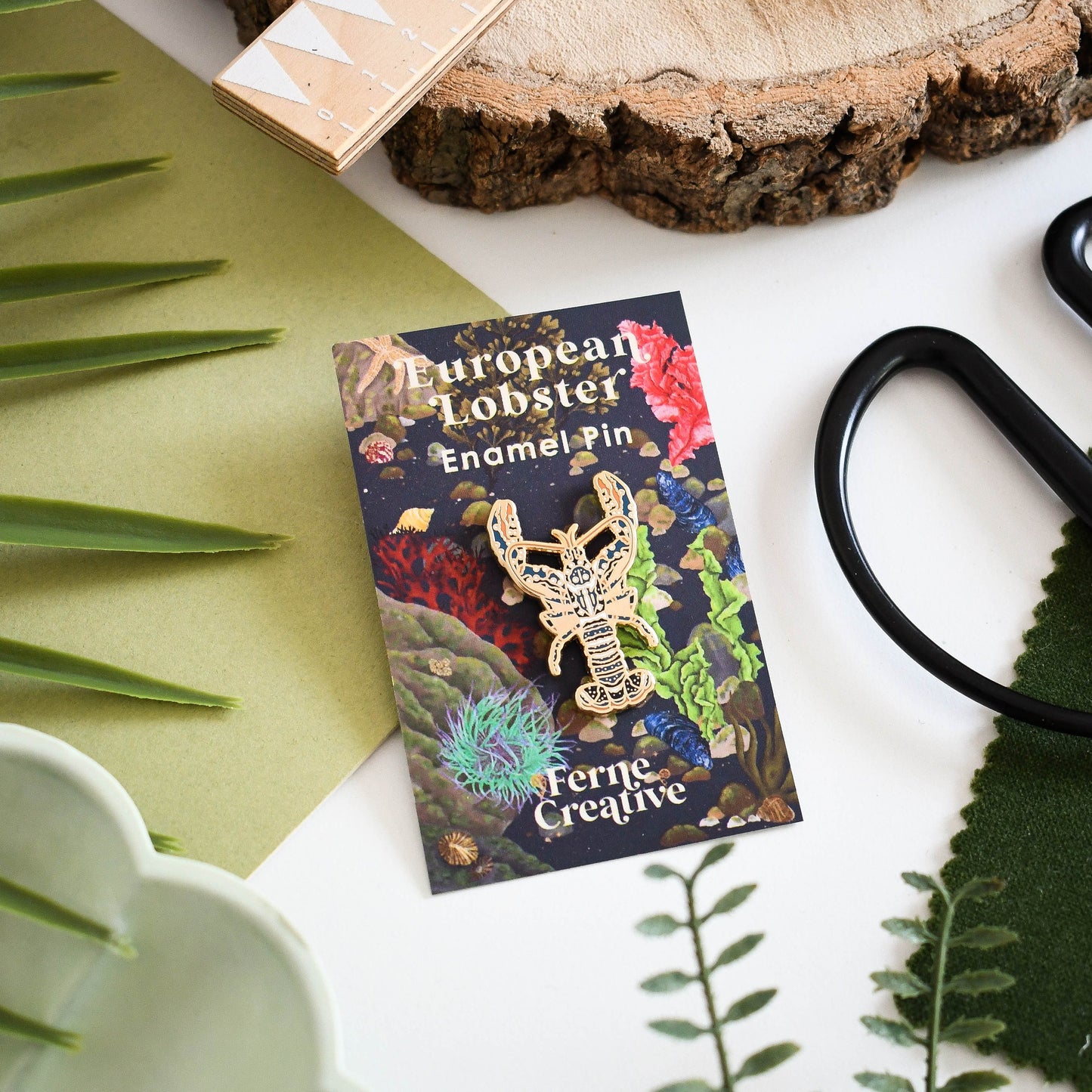 European Lobster Enamel Pin