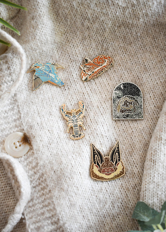 Long-eared Bat Enamel Pin