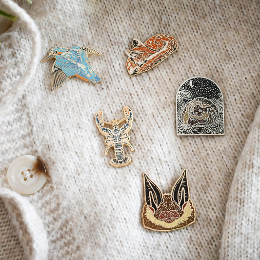 Long-eared Bat Enamel Pin