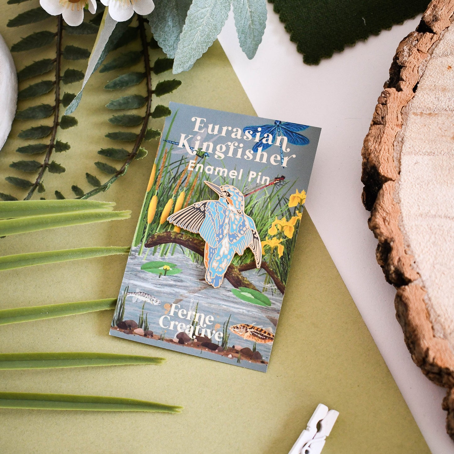 Kingfisher Hard Enamel Pin