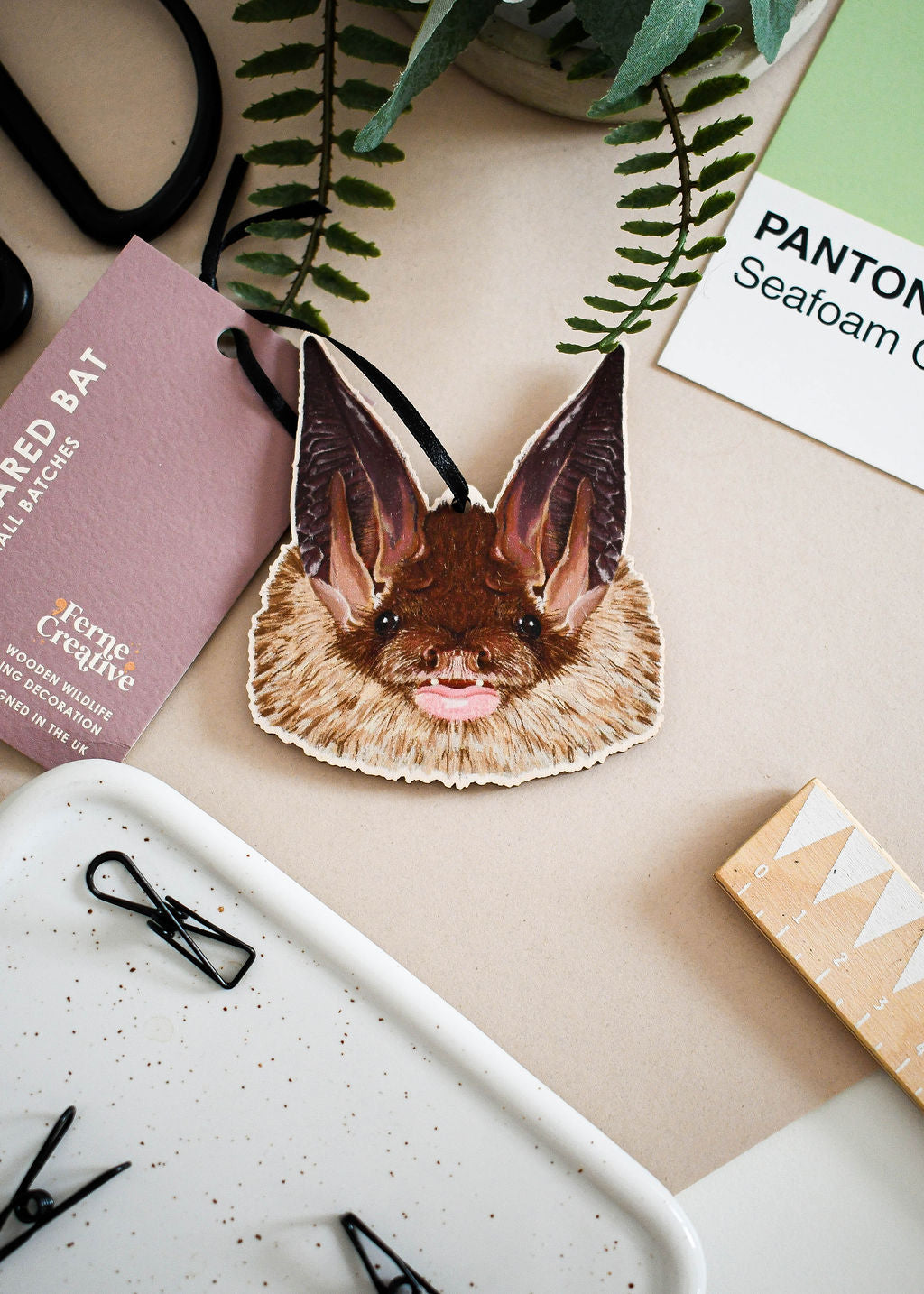 Wooden Mammal Decorations – Illustrated Wildlife Ornaments