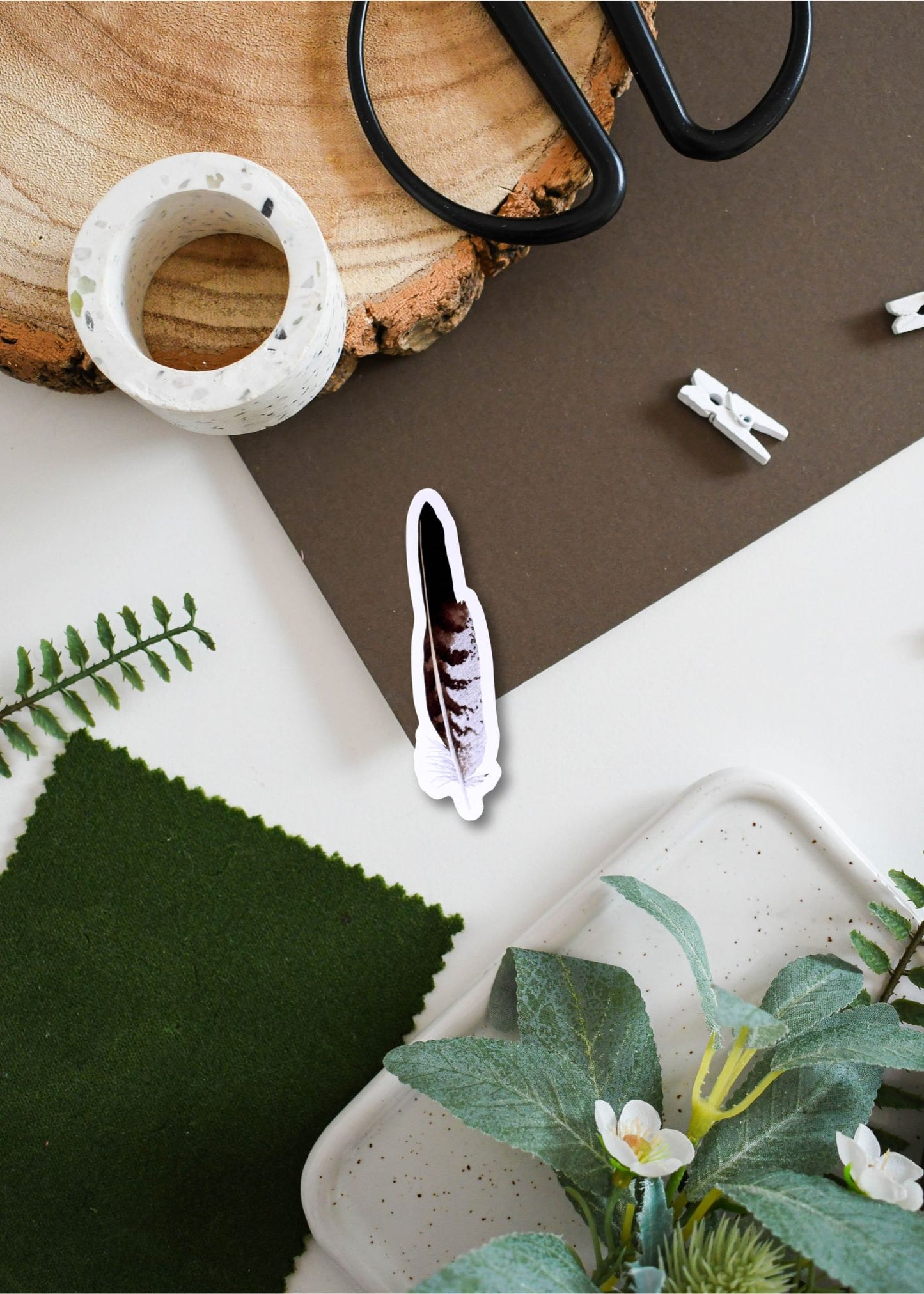 Buzzard Feather Vinyl Sticker