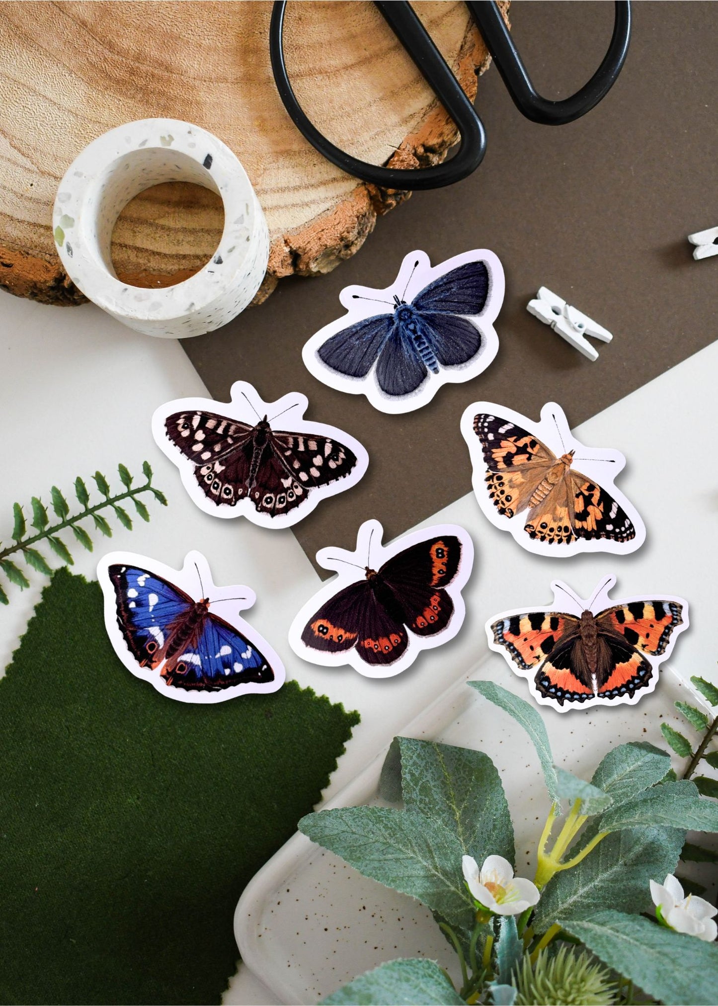 Painted Lady Butterfly Vinyl Sticker
