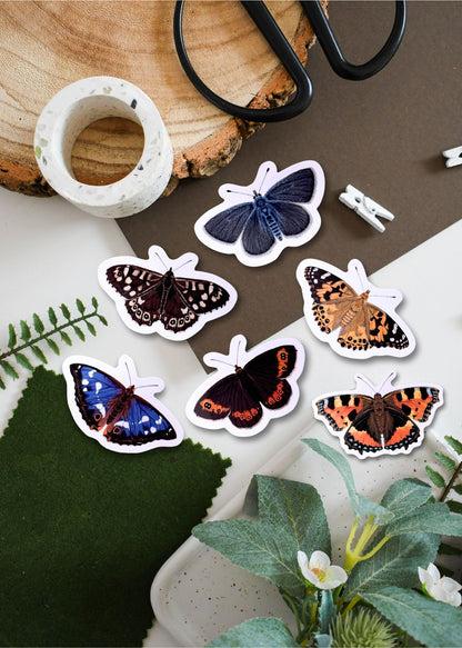 Painted Lady Butterfly Vinyl Sticker