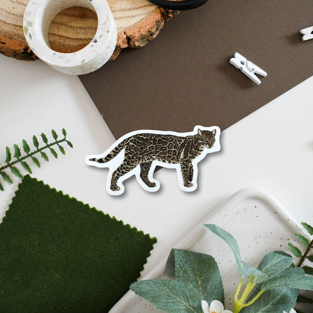 Ocelot Sticker Ocelot Vinyl Sticker | Ferne Creative
