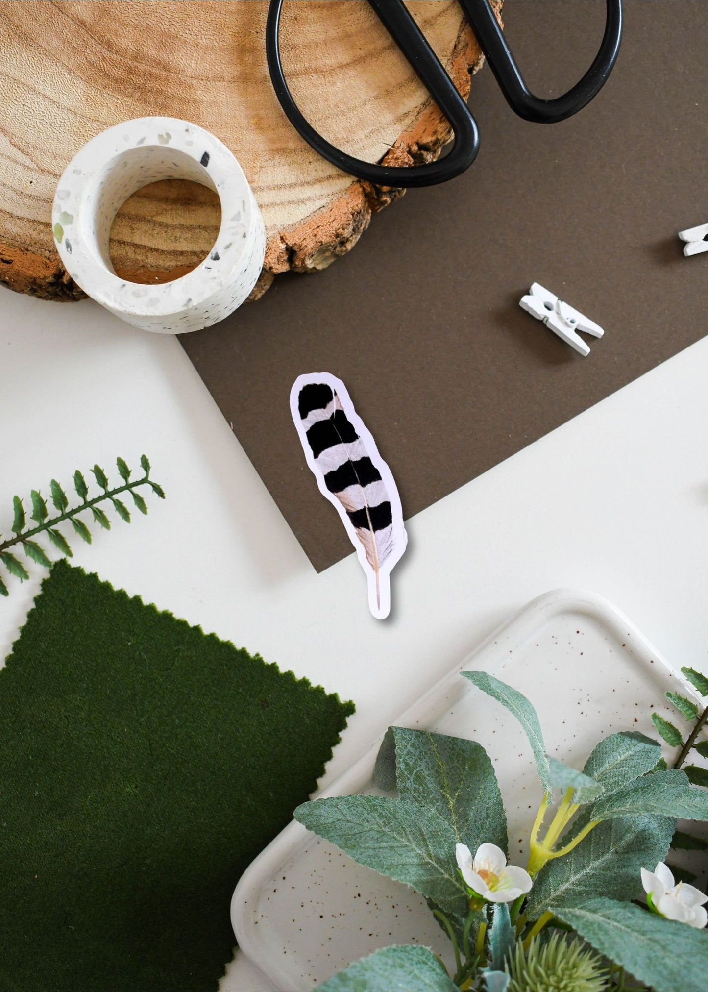 Hoopoo Feather Vinyl Sticker