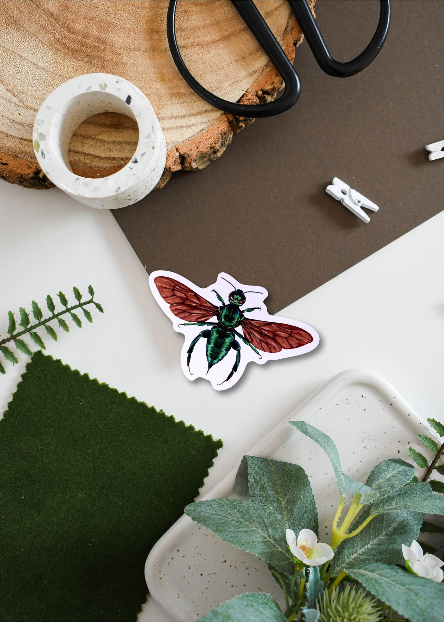 Orchid bee Vinyl Sticker