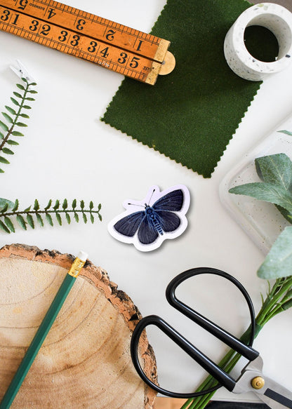 Small Blue Butterfly Vinyl Sticker