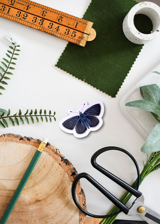 Small Blue Butterfly Vinyl Sticker