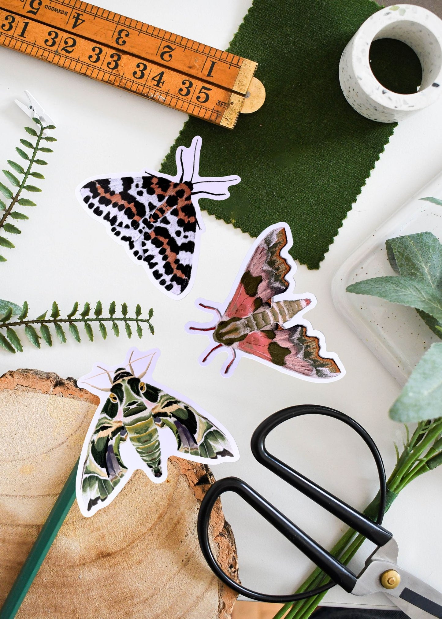 British Moth Vinyl Sticker Bundle