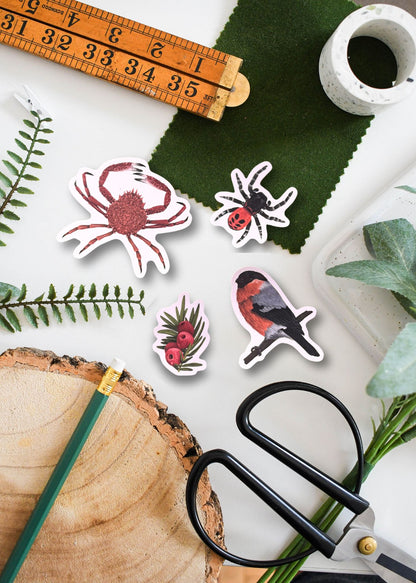 Red Wildlife Sticker Pack – August Edition