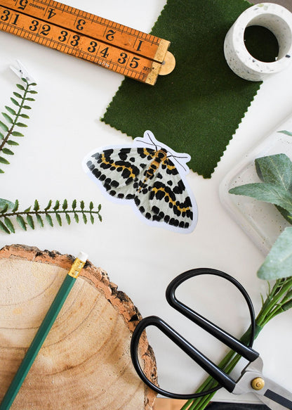 Magpie Moth Vinyl Sticker