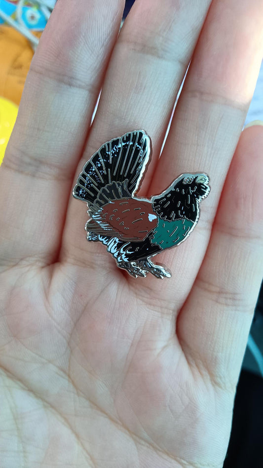 Western Capercaillie Enamel Pin