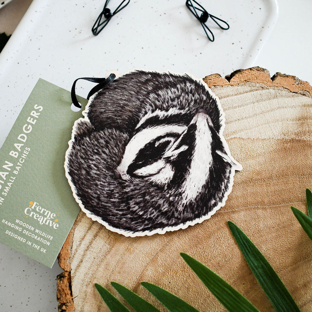 Badger wooden decoration