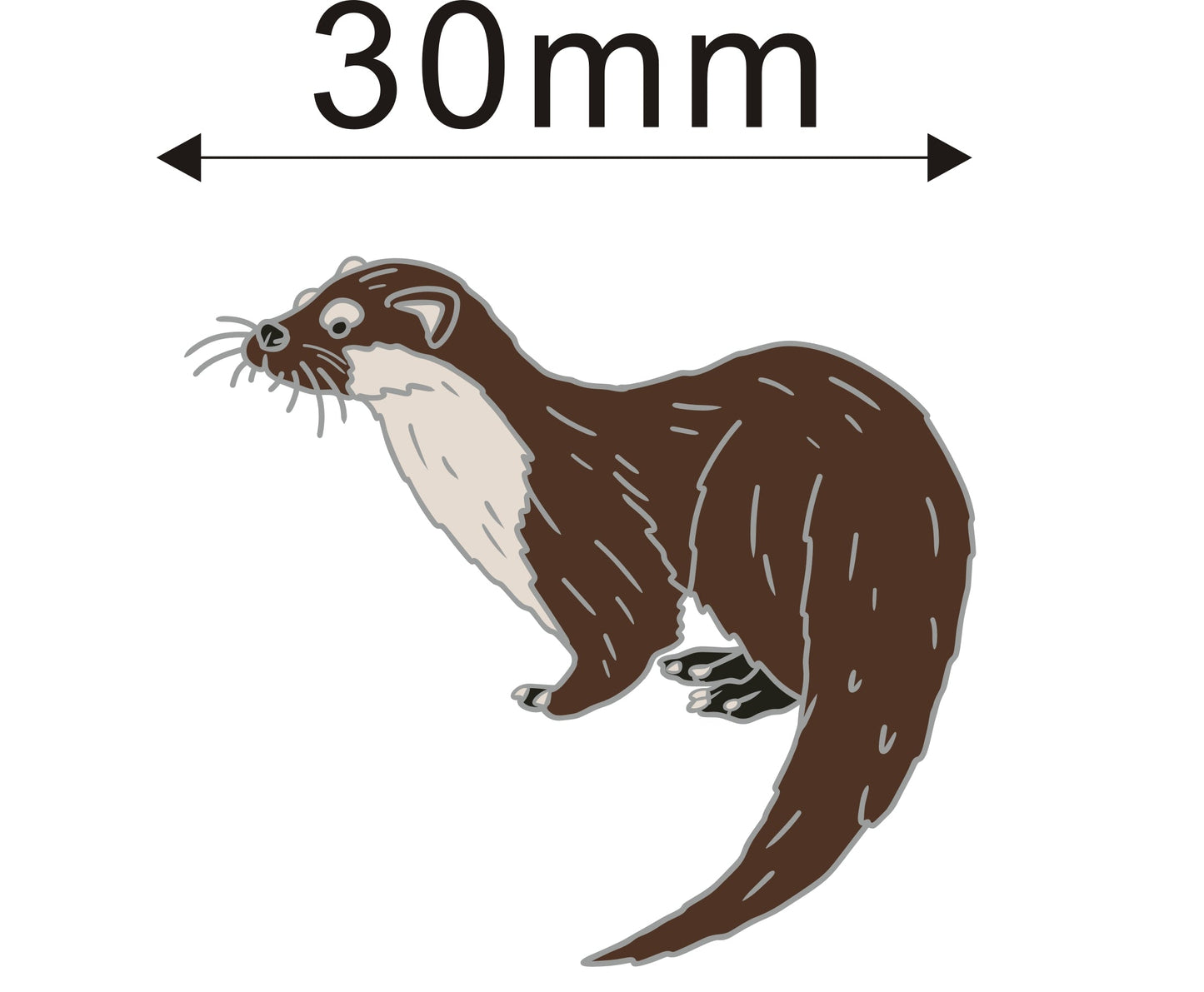 European Otter Enamel Pin