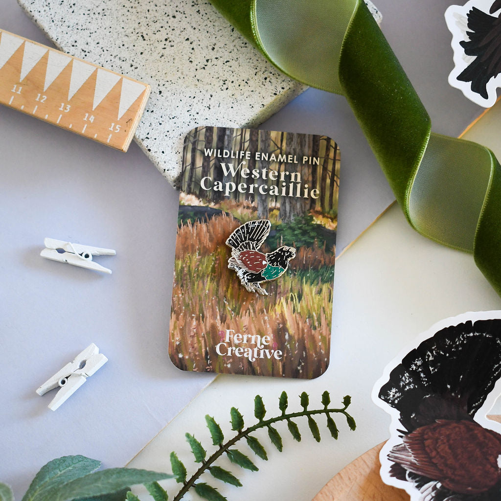 Western Capercaillie Male Enamel Pin