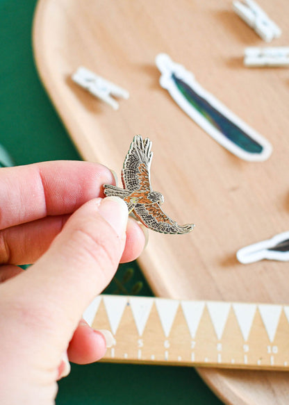 Flying Red Kite Enamel Pin