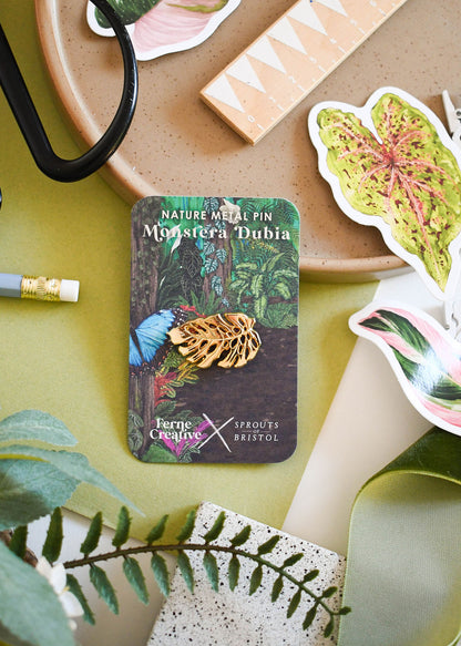 Monstera Dubia Metal Pin