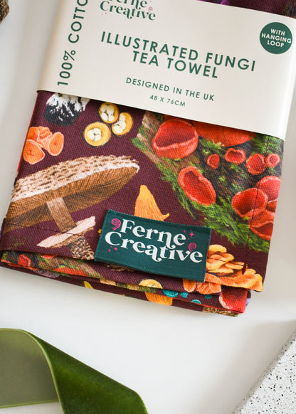 Fungi Tea Towel with Hanging Loop