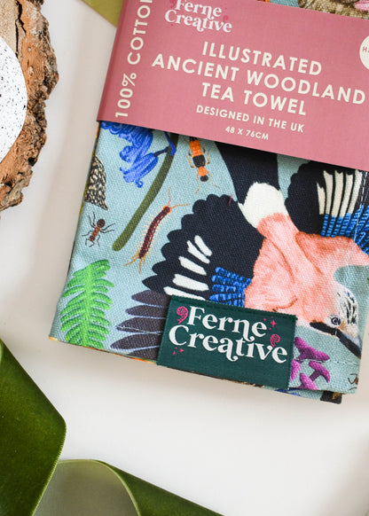 Ancient Woodland Nature Tea Towel