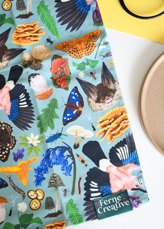 Ancient Woodland Nature Tea Towel