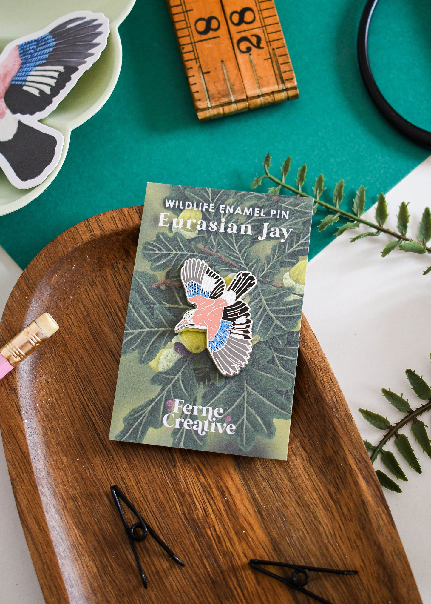Eurasian Jay Enamel Pin