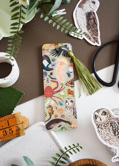 Green British Wildlife Bookmark